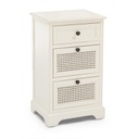 Cassettiera in legno tre cassetti Bianca AMABEL 40x32x h70 cm