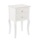 Cassettiera legno bianco 2 cassetti Clorine cm 41 x 33,5 x 68