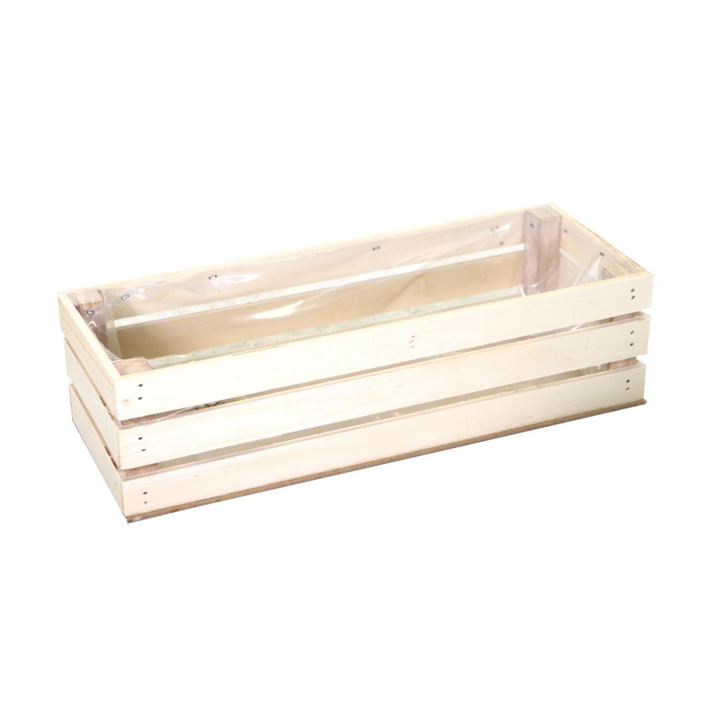Cassetto legno naturale con nylon cm 32x16h12