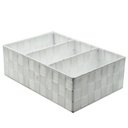 Cassetto poliestere bianco 3 scomparti cm 31x21h10