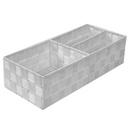 Cassetto poliestere bianco 3 scomparti cm 37x17h10