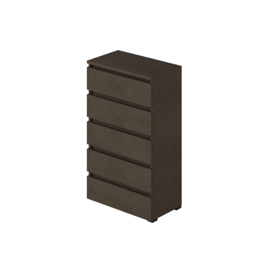 Cassettone Fango in legno nobilitato con 5 cassetti H.127x75x40 cm  