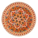 Centrotavola ceramica arancione tondo cmø40h8