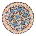 Centrotavola ceramica bianco tondo cm ø40h4