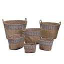 Cesta arem vimini 1-6 grigio ovale cm54x42h38-53