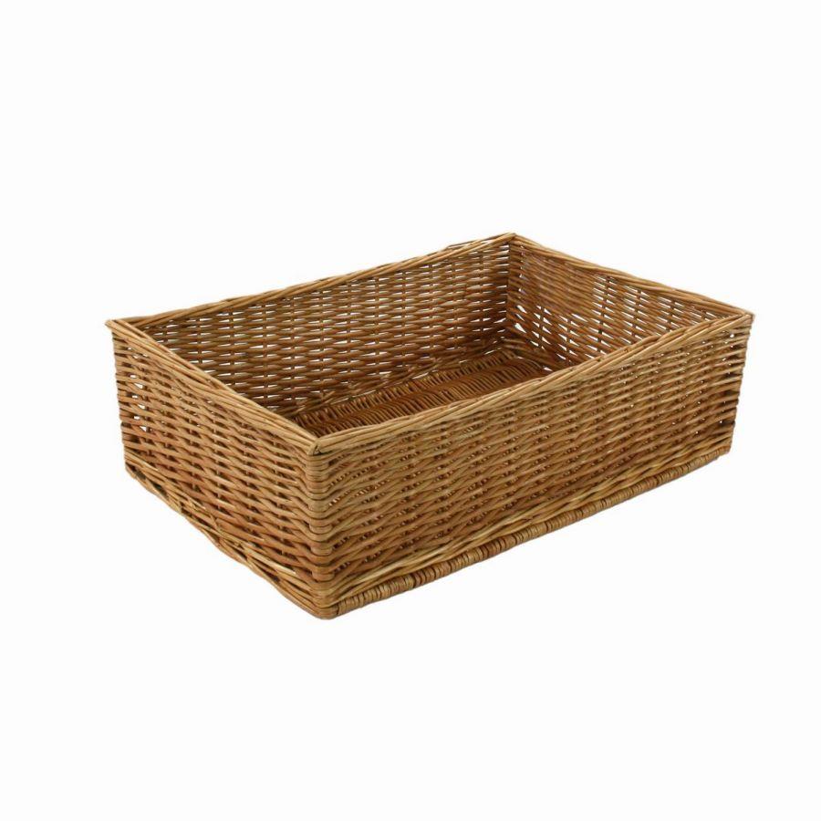 Cesta espositore vimini dritta rettangolare cm 60x40h17