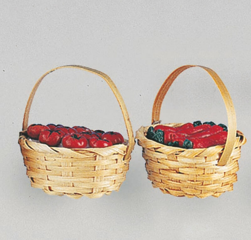 Cestino di frutta decorazione per presepe 4,5x H6 cm 