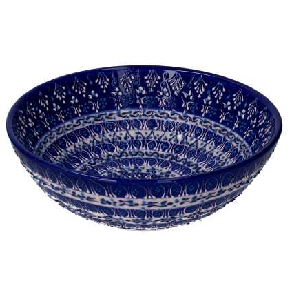 Ciotola ceramica blu tondo cmø20h13
