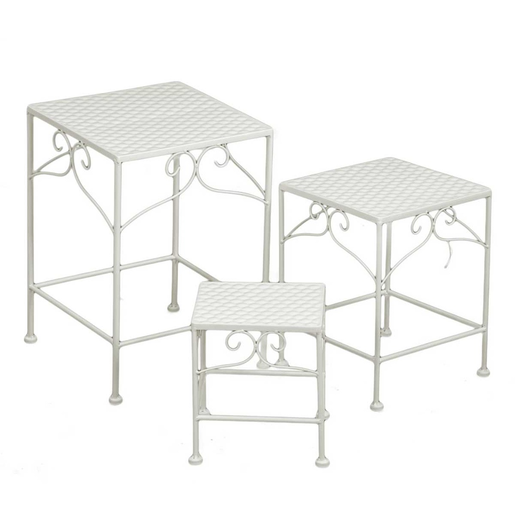 Colonnina metallo milena 1-3 quadra bassa bianco cm 30x30h43