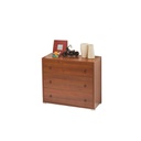 Como' maxi 3 cassetti noce antico in legno nobilitato H.81x L.91x P.45 cm