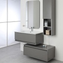 Composizione bagno due cassetti separati Grigio Pastello 