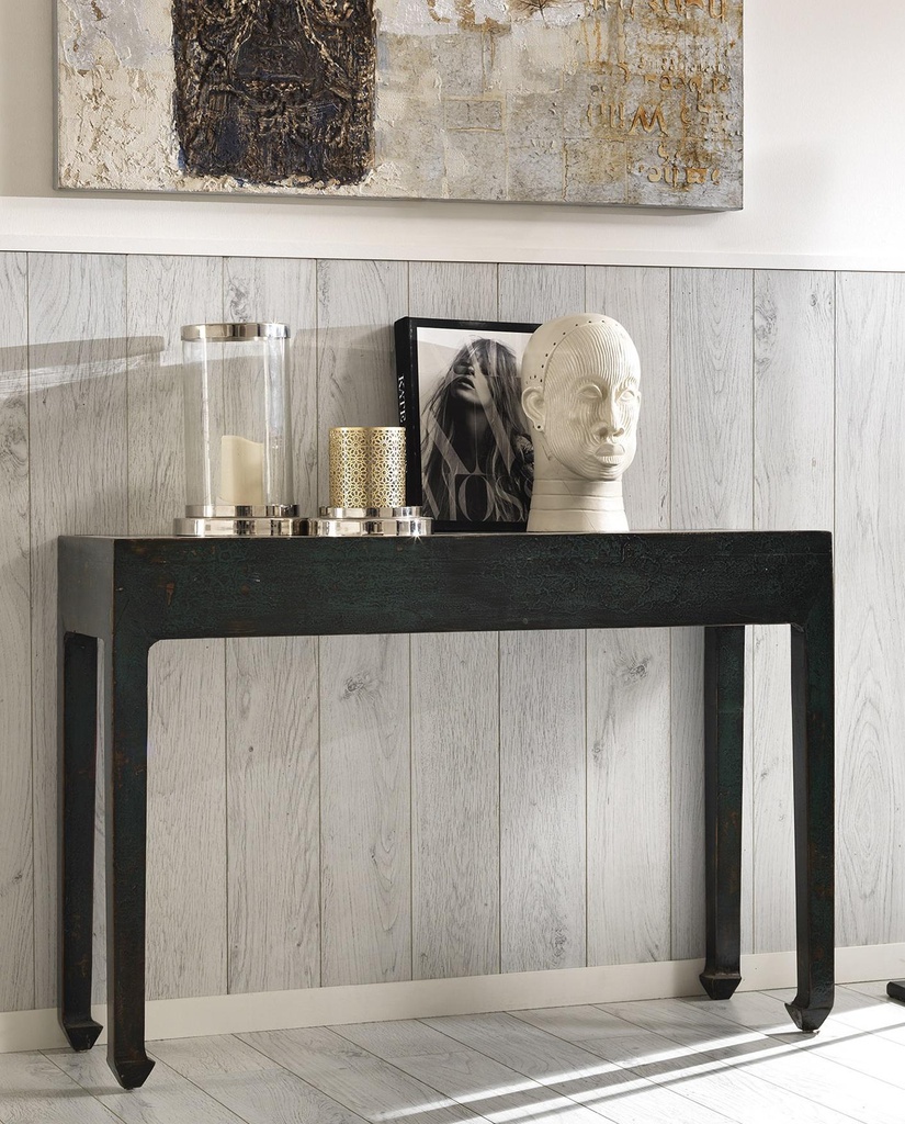 Consolle 120x84h cm in legno con top nero