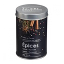 Contenitore spruzza spezie in ferro con rilievo Nero 60g diametro 6.6x h10 cm