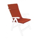 Cuscino POLY da esterno con schienale alto rosso arancio iperbriko