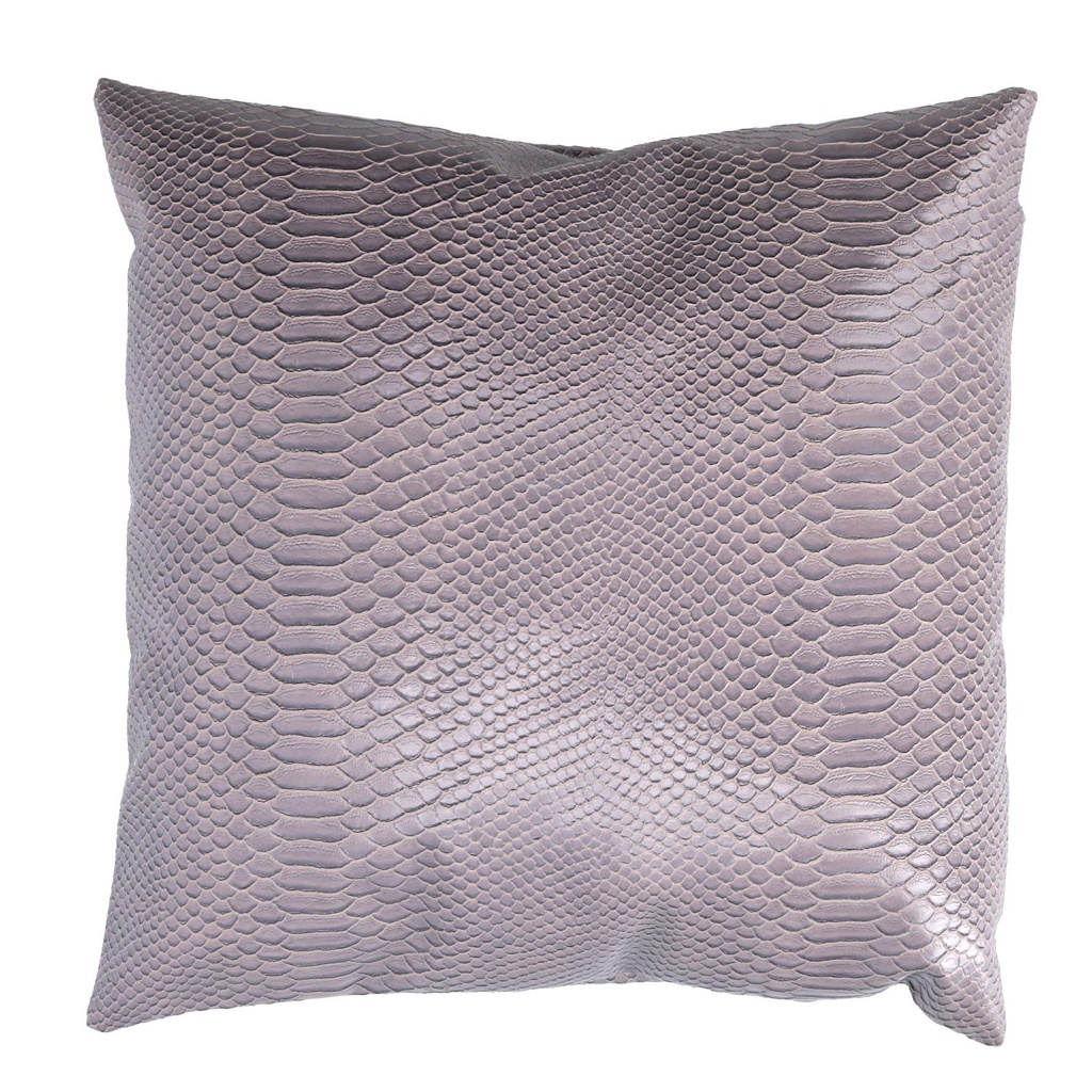 Cuscino ecopelle grigio quadro cm 38x38h38