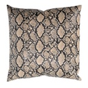 Cuscino ecopelle marrone quadro cm 38x38