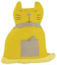 Cuscino gatto grigio-giallo st-0527 cm37x9h40