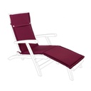 Cuscino lettino esterno in tessuto bordeaux Poly