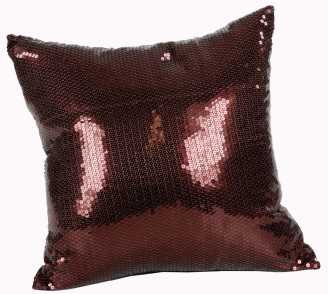 Cuscino paillettes noce ca-0747 cm. 40 x 40