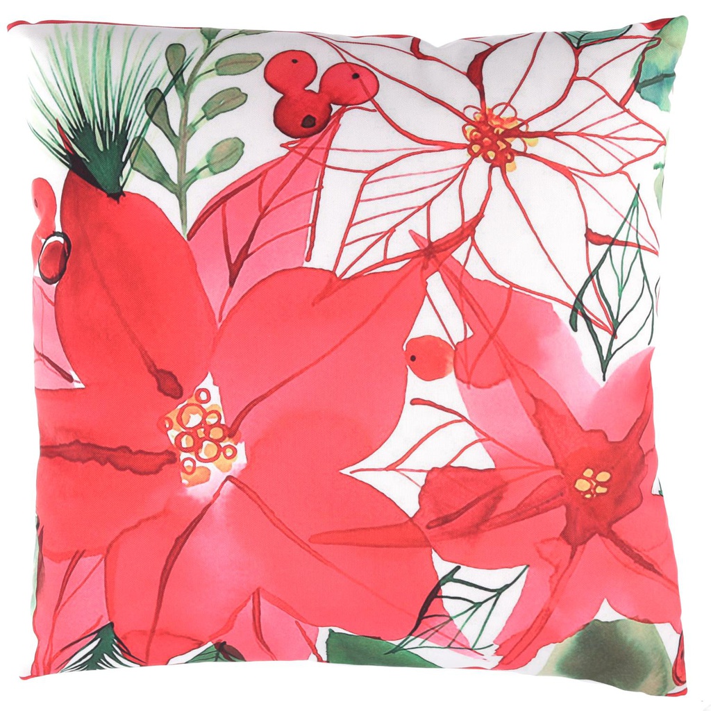 Cuscino tessuto fiori quadro cm 45x45h12