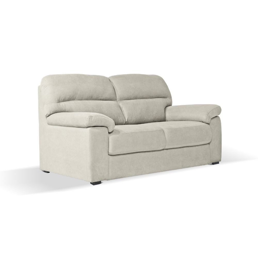 Divano Alenda 3 posti beige con piedini quadrati