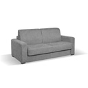 Divano Letto Kriog 3 Posti con Bracciolo Squadrato Cenere  202x96x90 cm