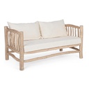 Divano con cuscini Sahel in legno naturale
