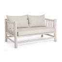 Divano con cuscini Sahel in legno teak