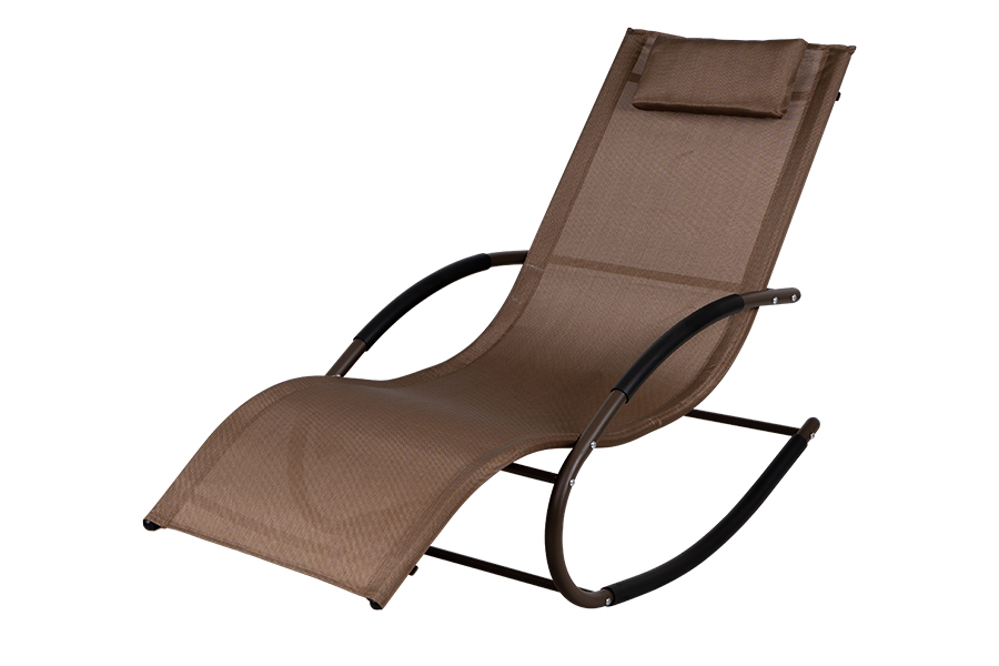 Dondolo Sdraio 2*1Txt 62X146X89 Cm Marrone  