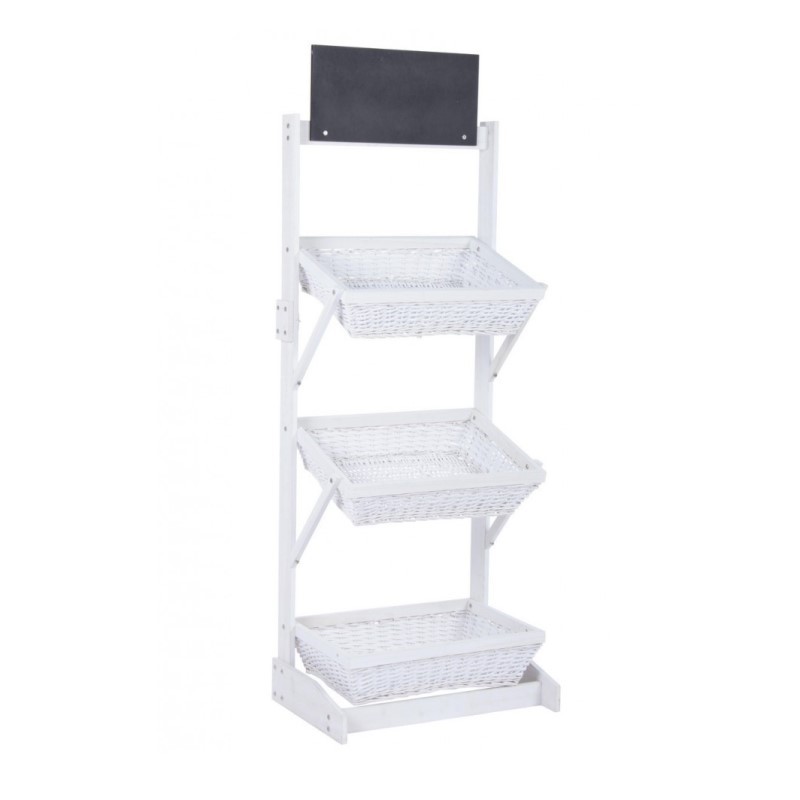 Espositore Darik 3 cesti SVAS Bianco 60x45x200h cm