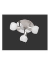 Faretto Da Soffitto 3xE14 Antibes Nichel E Vetro Bianco Ø22 cm Trio Lighting