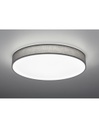 Grande Plafoniera Led Paralume Tessuto Grigio Lugano Ø75 cm Trio Lighting