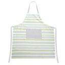 Grembiule stripe verde tinto in filo cm80x90