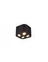 Lampada Soffitto 4 Spot GU10 Orientabili Cookie Cubo Nero Trio Lighting