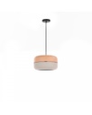 Lampada a sospensione Idra in metallo rosa e grigio STS