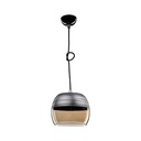 Lampada a sospensione Punto ASZ0857 diffusore bicchiere rovesciato nero EFFEZ