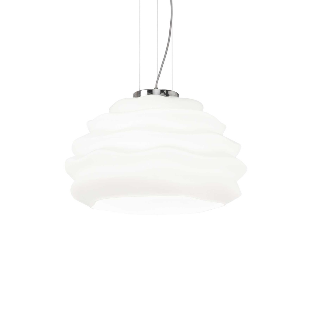 Lampada a sospensione bianco D 390 x H min 485 - max 2235 mm