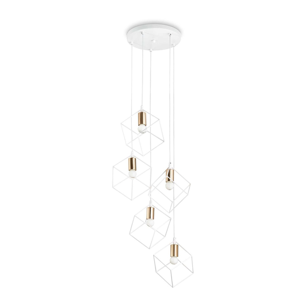 Lampada a sospensione bianco D 500 x H min 400 - max 2455 mm