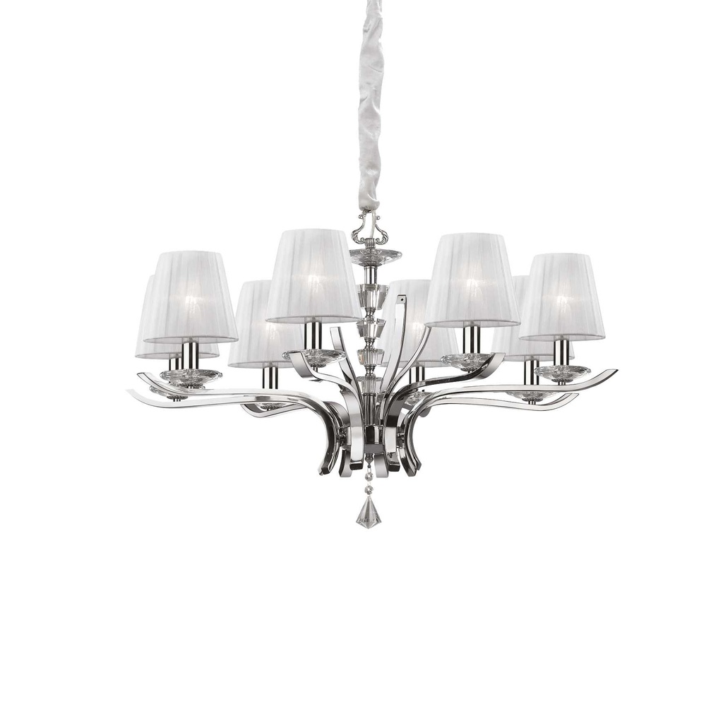 Lampada a sospensione bianco D 760 x H min 640 - max 1500 mm