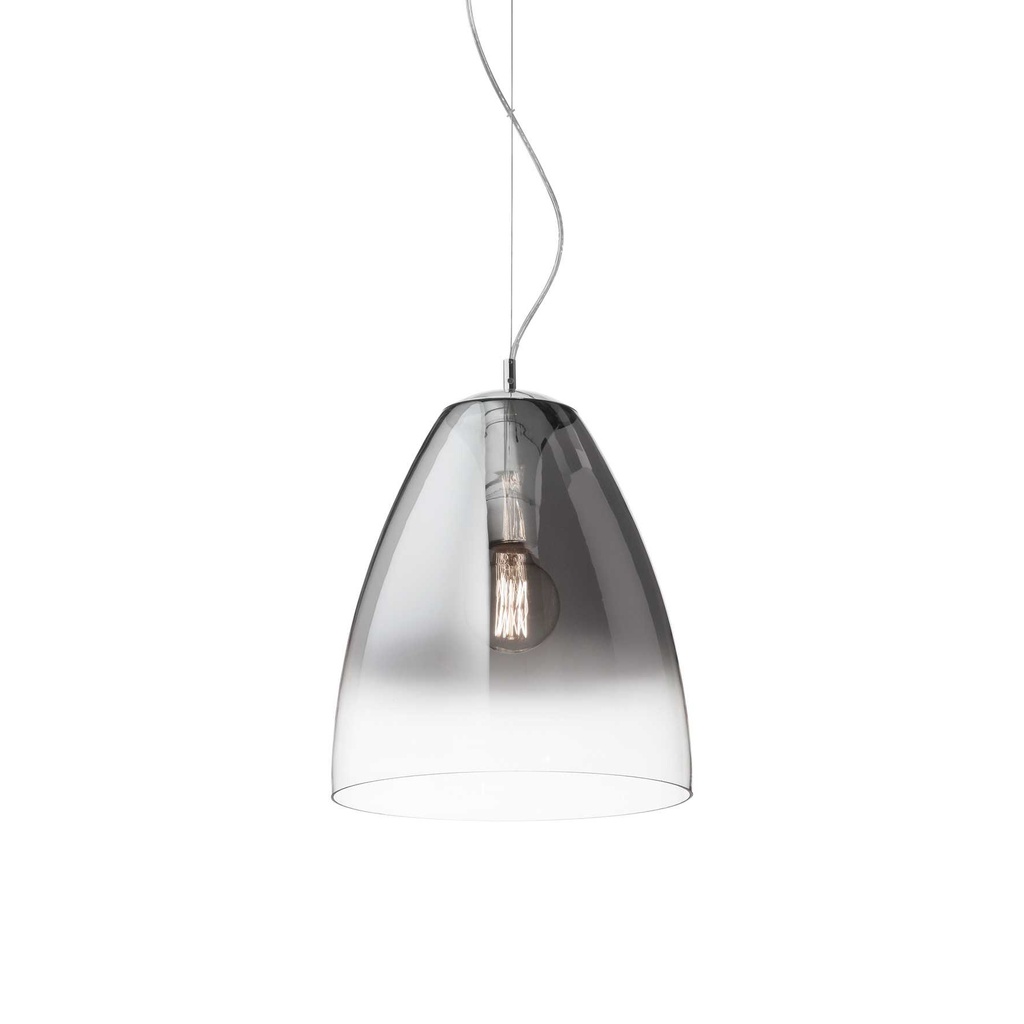 Lampada a sospensione cromo sfum D 350 x H min 740 - max 2490 mm