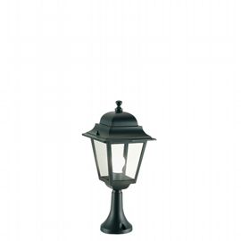Lampada da esterno in alluminio pressofuso con diffusori in vetro trasparente - Altezza max 210mm - Potenza massima 100W nero