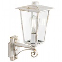Lampada da esterno in alluminio pressofuso con diffusori in vetro trasparente biancooro
