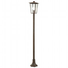 Lampada da esterno in alluminio pressofuso con diffusori in vetro trasparente ruggine