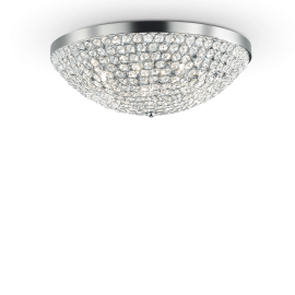 Lampada da soffitto 12 luci cromo D 70 x H 24 cm