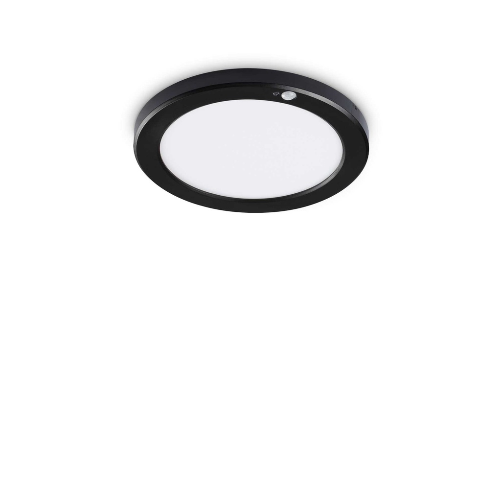 Lampada da soffitto nero D 220 x H 18 mm