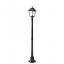Lampada da terra in alluminio pressofuso, diffusori in vetro trasparente, altezza max 210mm, alimentazione 230V, potenza massima 100W nero