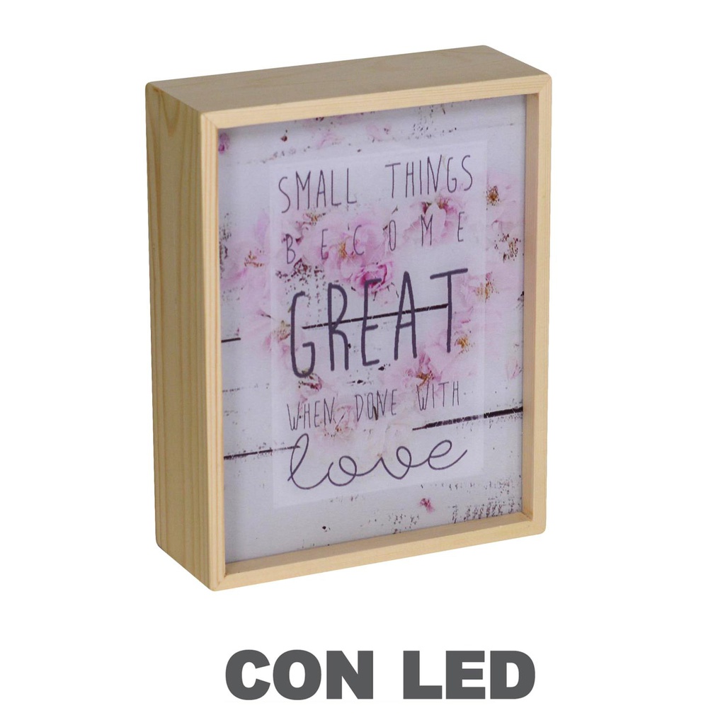Lampada led scritte cm 20x8h26