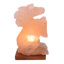 Lampada sale base legno cavallo con attacco cm 15x8h30