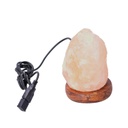 Lampada sale base legno con attacco usb0,4-0,6 kg con giochi di luce