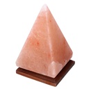 Lampada sale base legno piramide cm 13x13h22